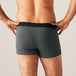 TENA Men Protective Boxers Light, featuring a man wearing grey boxer briefs designed for light incontinence with built-in protection, offering a discreet and comfortable fit.